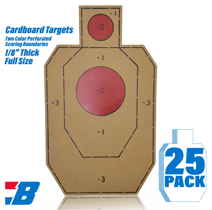 Cardboard Silhouette IPDA Black Red - 001 — BASH TARGET SUPPLY