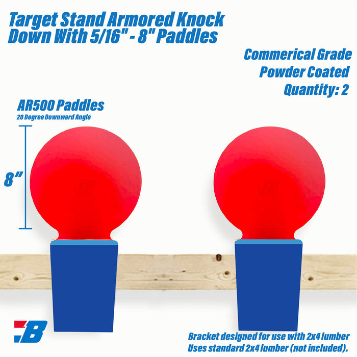 992-TargetStandKnockDown 2x4-5/16" - 8" (Set of 2)