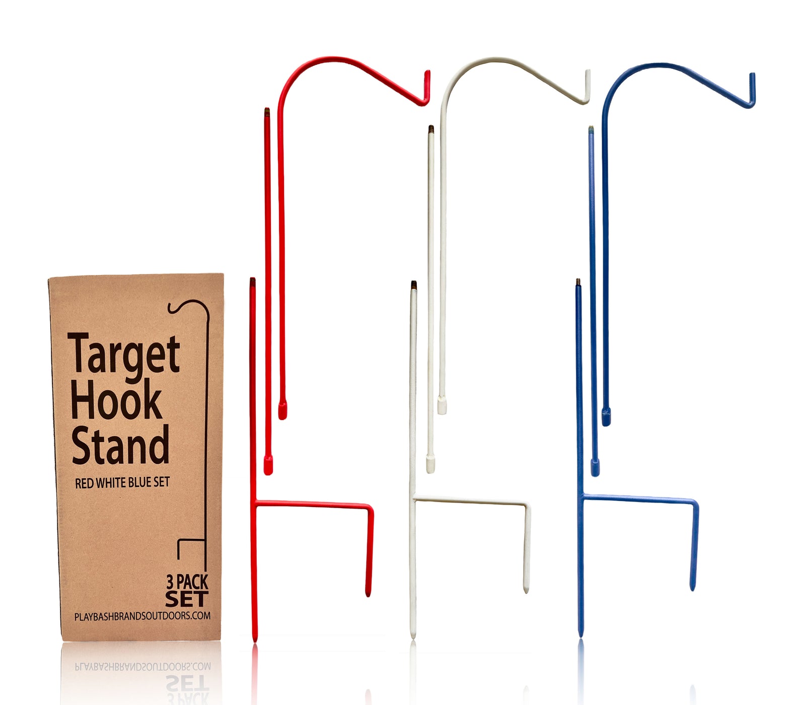 Shooting Target Stand - Modular Steel Shephard Hook (3 Pack) 82