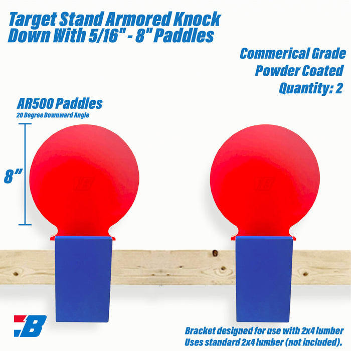 992-TargetStandKnockDown 2x4-5/16" - 8" (Set of 2)