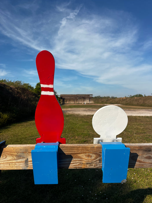 Bowling Pin Paddles - Knock Down Plate Rack