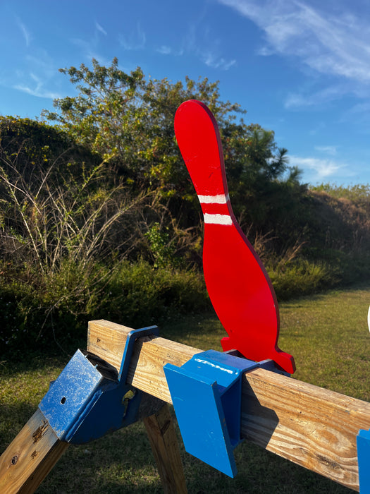 Bowling Pin Paddles - Knock Down Plate Rack